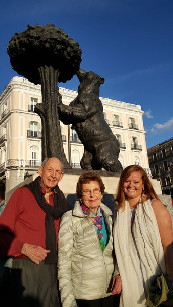 Bridget and granpas In front of Oso and Madroño